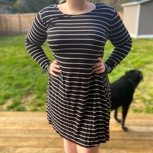 Super Soft Comfy Striped Longsleeve Dress